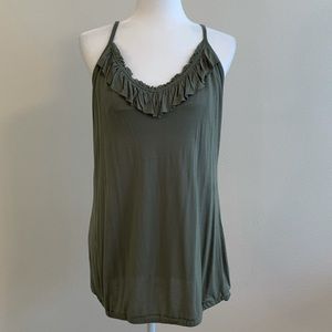 Army green tank top